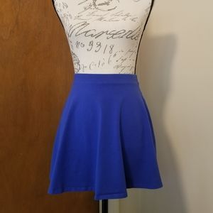 Forever21 Cobalt Blue Mini Skater Circle Skirt